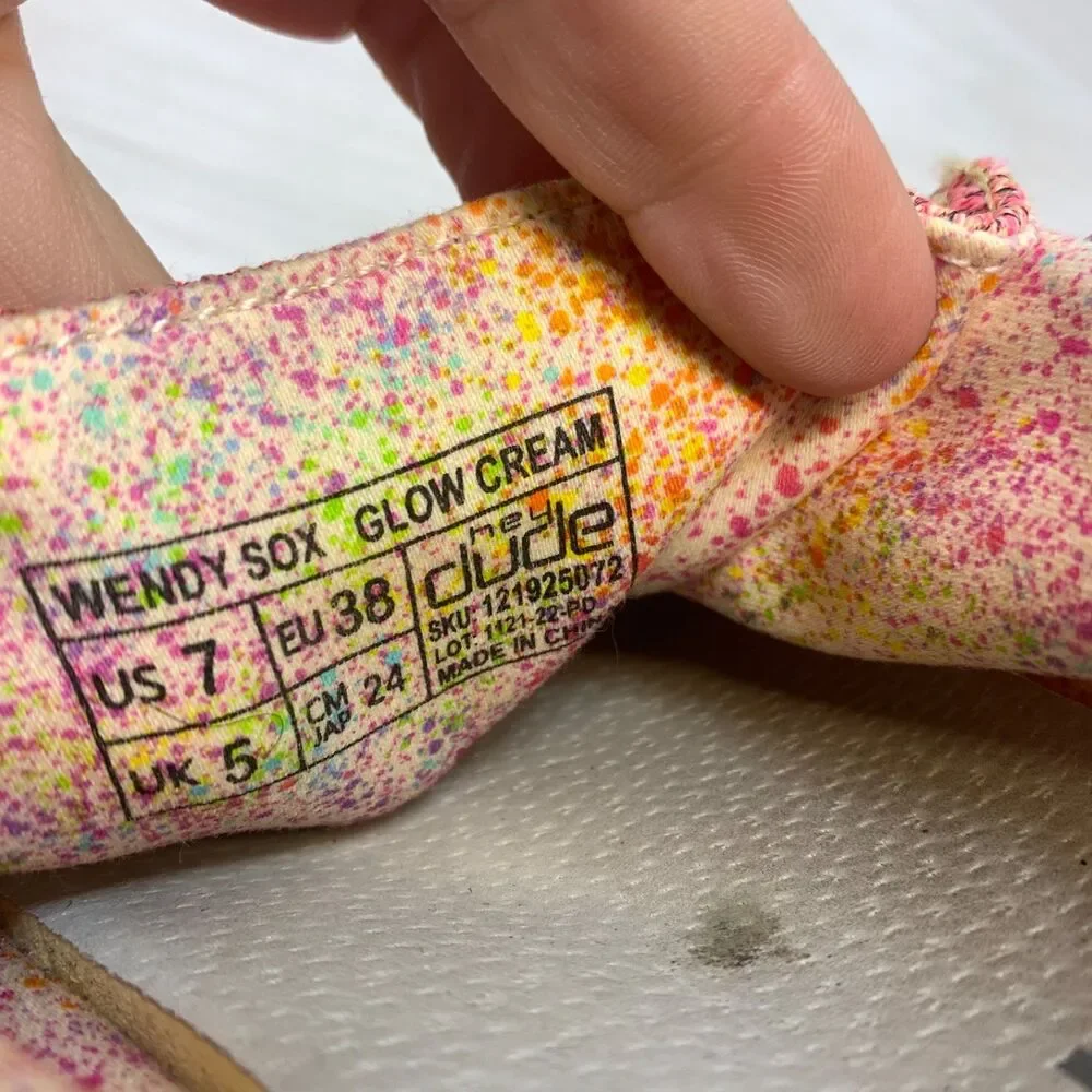 Hey Dude Shoes‎ Women's Wendy Sox Slip On Shoe Glow Cream Pink Size 7
